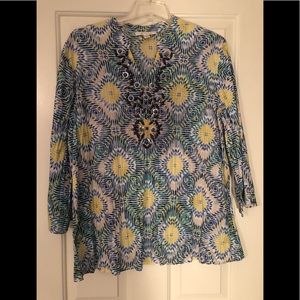 JM Collection Beaded tunic